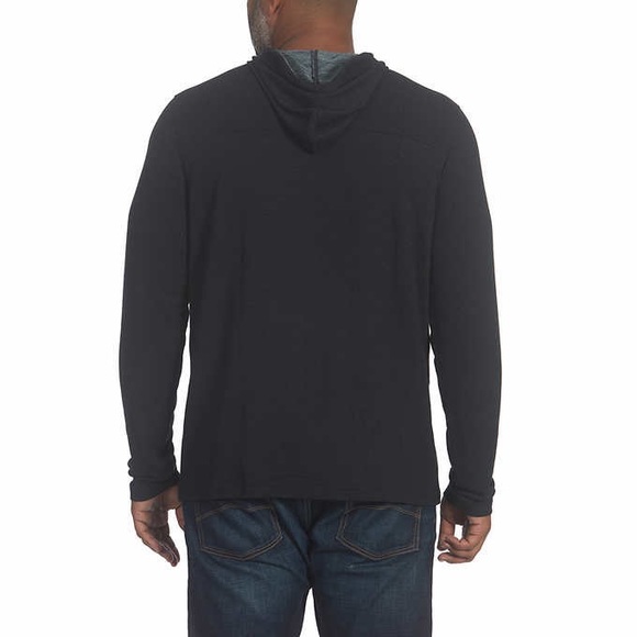 Gerry Men’s Active Hoodie size Large Black Kangaroo Pocket 4-way stretch - Picture 8 of 10